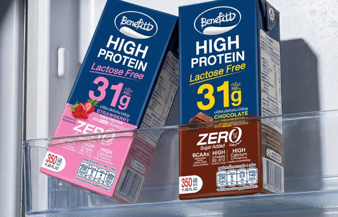 เปิดตัวแบรนด์ใหม่ “เบนิฟิตต์ ไฮโปรตีน แลคโตสฟรี” นมยูเอชทีโปรตีนสูง สะดวก อร่อย