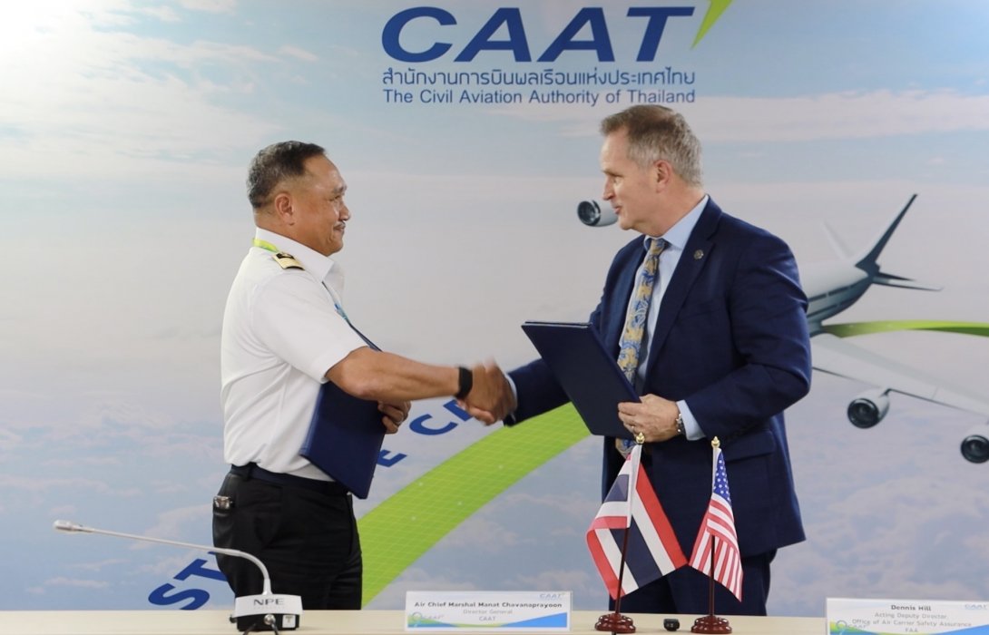 ไทยกลับคืนสู่ FAA CAT1 ในรอบเกือบ 10 ปี CAAT เดินหน้าเตรียมความพร้อมรองรับการทำการบินเข้าสหรัฐฯ และเตรียมรับการตรวจสอบ ICAO USOAP ยกระดับมาตรฐานการบินของไทย
