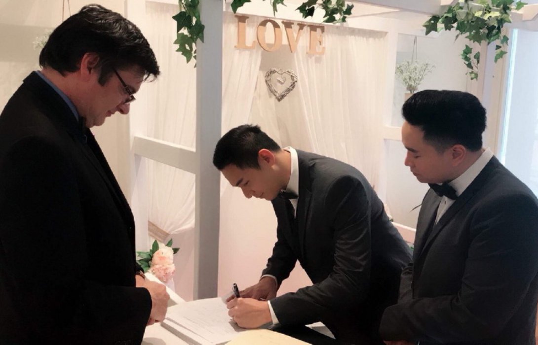 รักนี้ไม่มีแอ๊บ !!  2 หนุ่มไทย บินลัดฟ้าวิวาห์ออสซี่  หนุน พ.ร.บ. คู่ชีวิต สานฝันคู่รักเกย์ไทย ให้เป็นจริง 