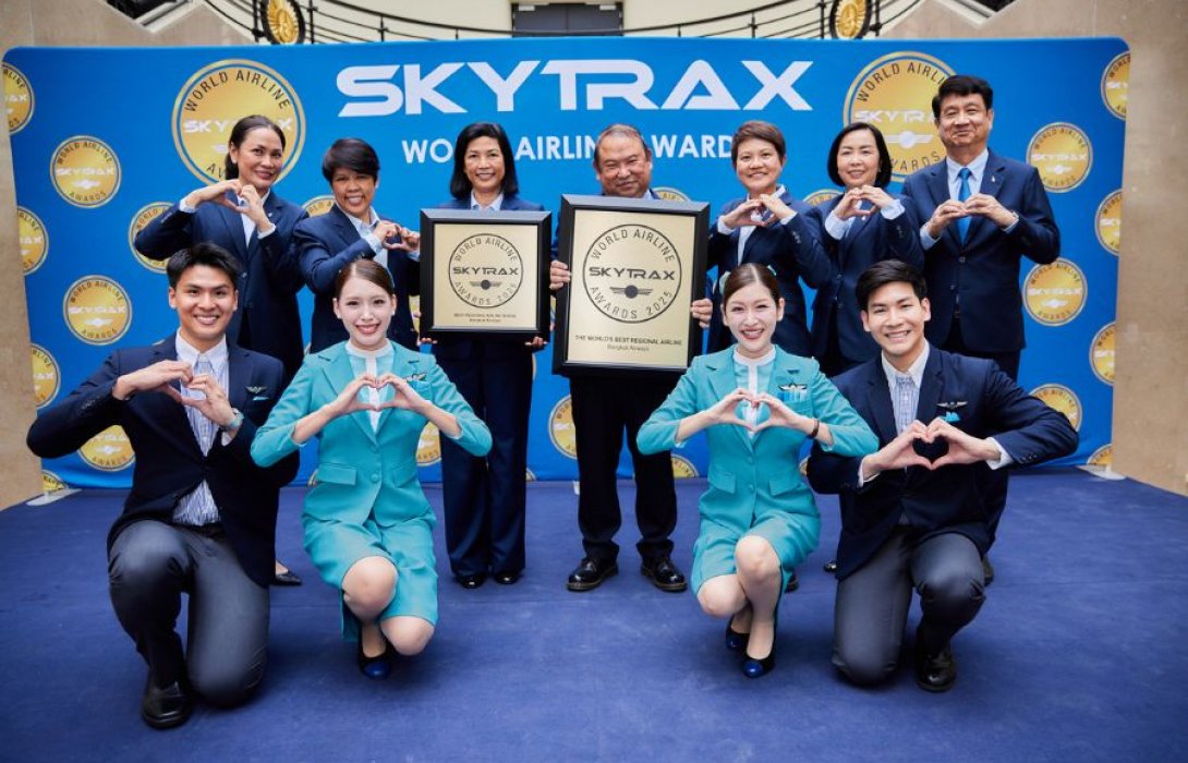 บางกอกแอร์เวย์ส คว้าแชมป์ 9 สมัย สายการบินระดับภูมิภาคที่ดีที่สุดในโลก 