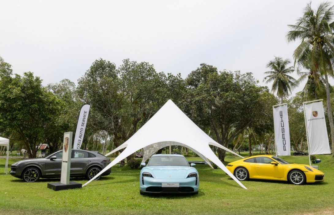 ปอร์เช่  911-ไทคานน์-พานาเมร่า โดดเด่น  นำขบวน Grand Parade ในงาน “บี.กริม โปโล คัพ 2021”