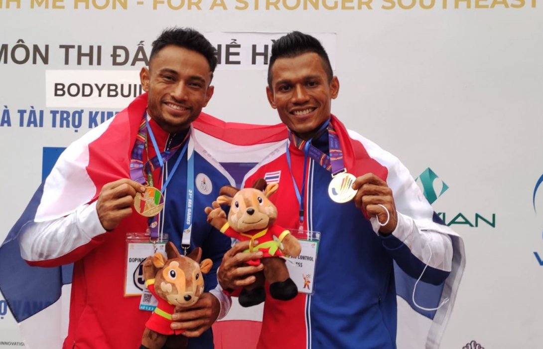 ทัพเบ่งกล้ามไทย “เอกพล-อภิชัย” คว้า 2 ทองเพาะกายซีเกมส์ตามเป้า