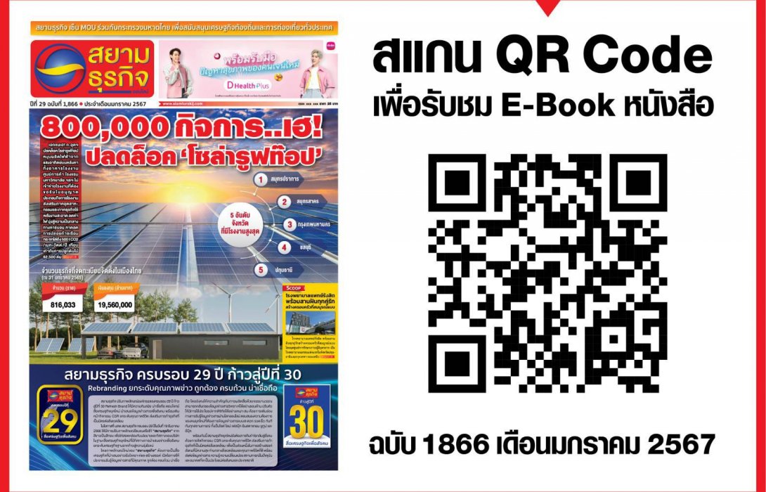  หนังสือพิมพ์สยามธุรกิจฉบับที่ 1866 เดือน ม.ค. 67