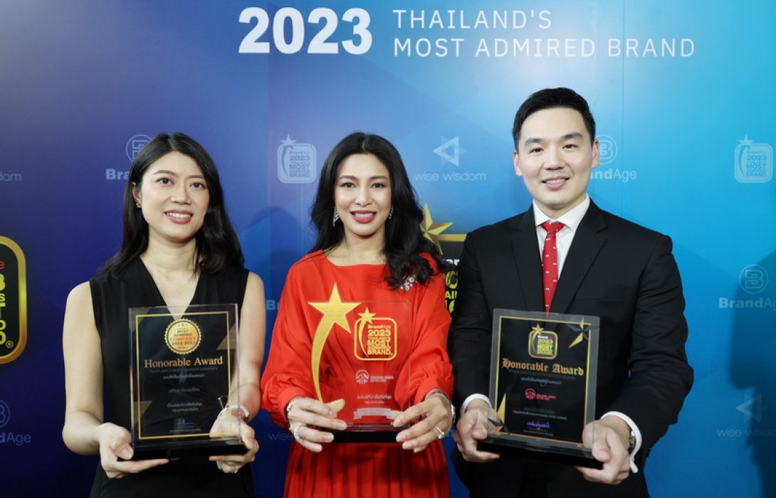 เอไอเอ ประเทศไทย คว้า 3 รางวัลสุดยอดแบรนด์และบริษัทที่น่าเชื่อถือ จากเวที 2022-2023 Thailand's Most Admired Company และ 2023 Thailand's Most Admired Brand โดยนิตยสาร BrandAge