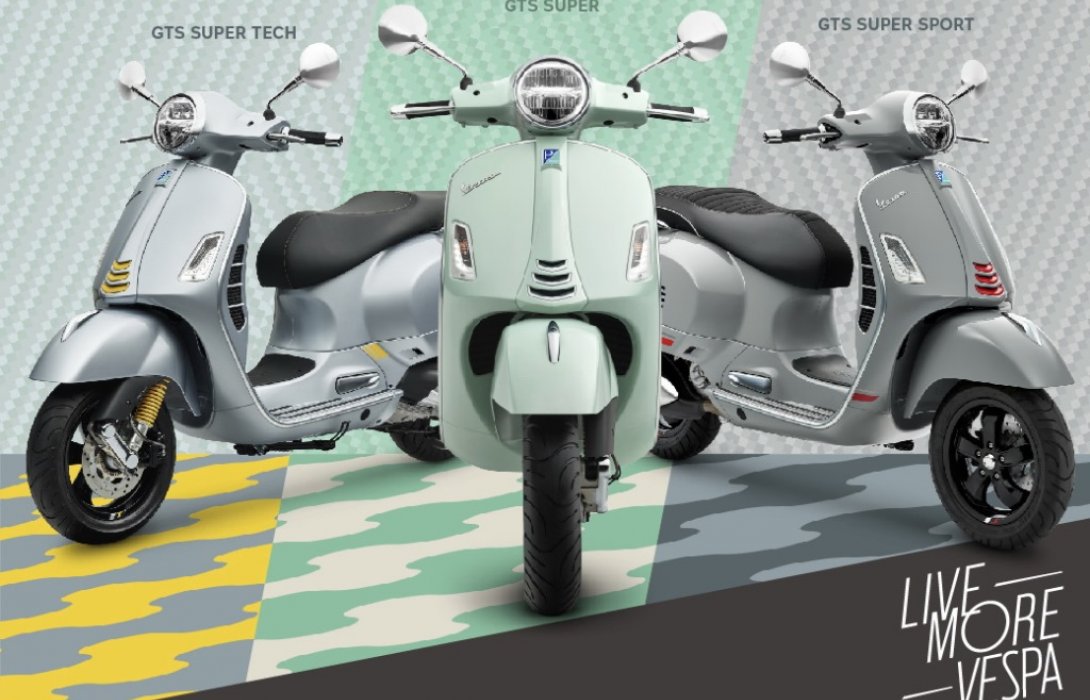 VESPA เสนอ“3 เฉดสีใหม่”แห่งแรงบันดาลใจจากสกู๊ตเตอร์ตระกูลGTS