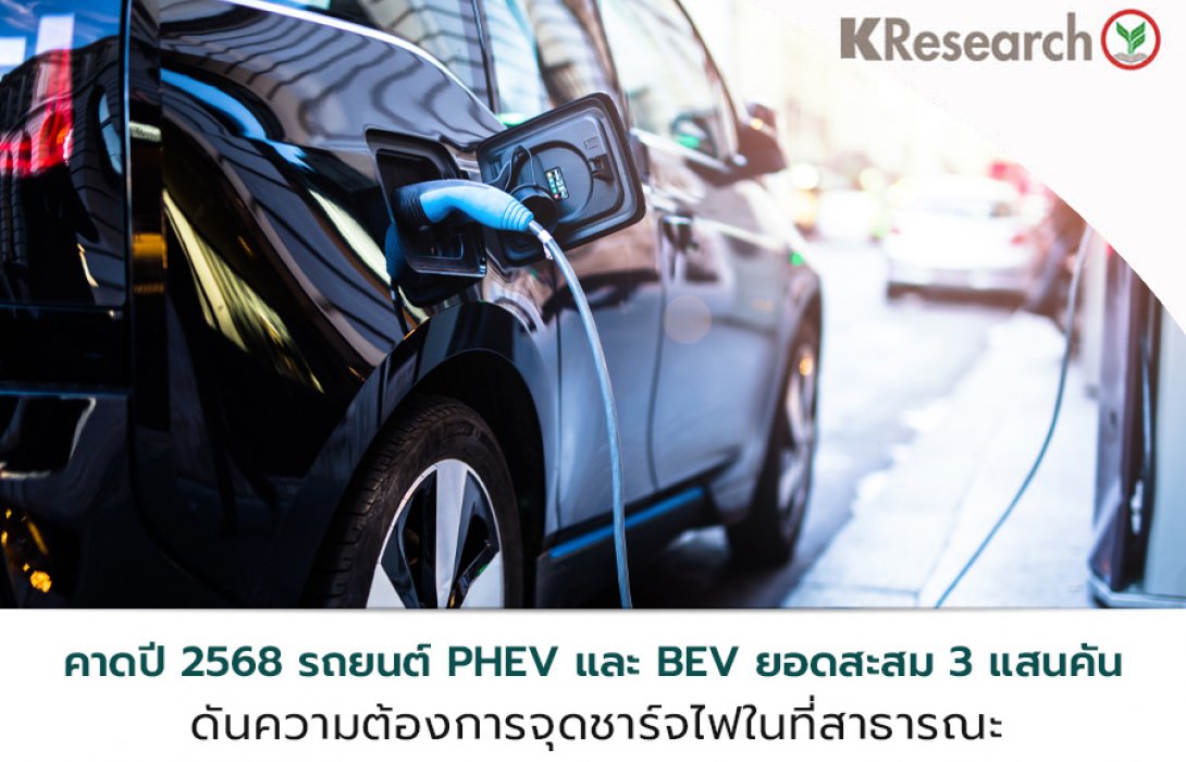 ปี 2568 PHEV และ BEV อาจมียอดสะสม 3 แสนคัน...แม้ความต้องการชาร์จไฟเพิ่ม แต่การลงทุนจุดชาร์จในที่สาธารณะบางพื้นที่ยังมีความเสี่ยงมาก