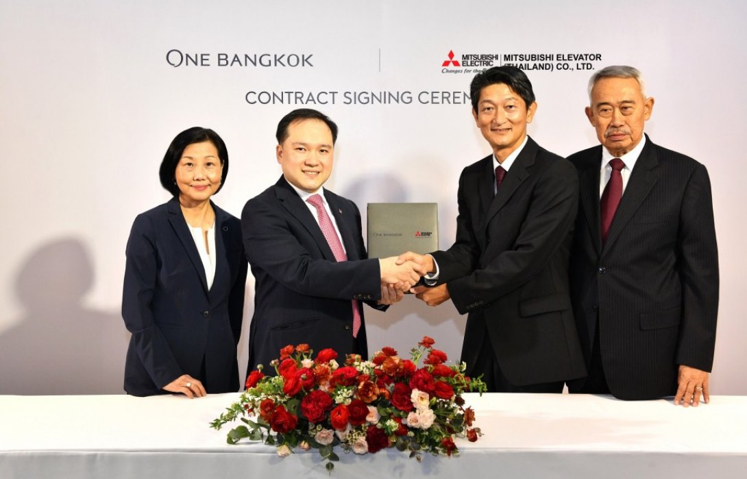 วัน แบงค็อก ประกาศให้มิตซูบิชิ อิเล็คทริค เป็นผู้ติดตั้งและดูแลระบบลิฟต์และบันไดเลื่อน  