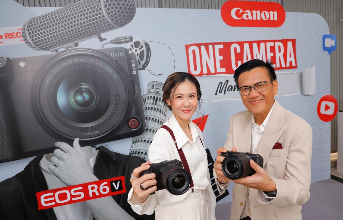 แคนนอนส่ง “EOS R6 V” ขึ้นแท่นกล้องสร้างเรื่อง ชูคอนเซ็ปต์ “กล้องเดียว เอา(ทุก)เรื่อง”  สำหรับครีเอเตอร์ยุคใหม่ พร้อมเลนส์ “RF20-50mm F/4L IS USM PZ” พาวเวอร์ซูม L-Series รุ่นแรกของวงการ ตอบโจทย์งานวิดีโอครบทุกแพลตฟอร์ม